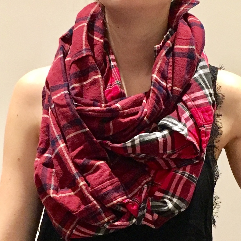 Flannel infinity scarf